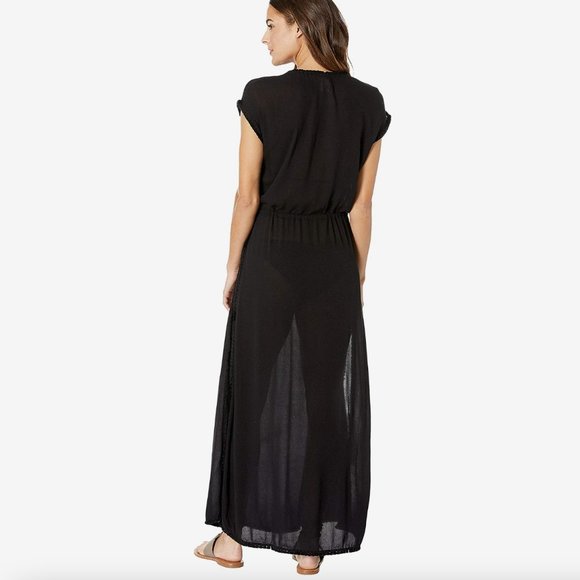 L*Space Noveau Dress Swim Cover-Up in Black M - Picture 3 of 10